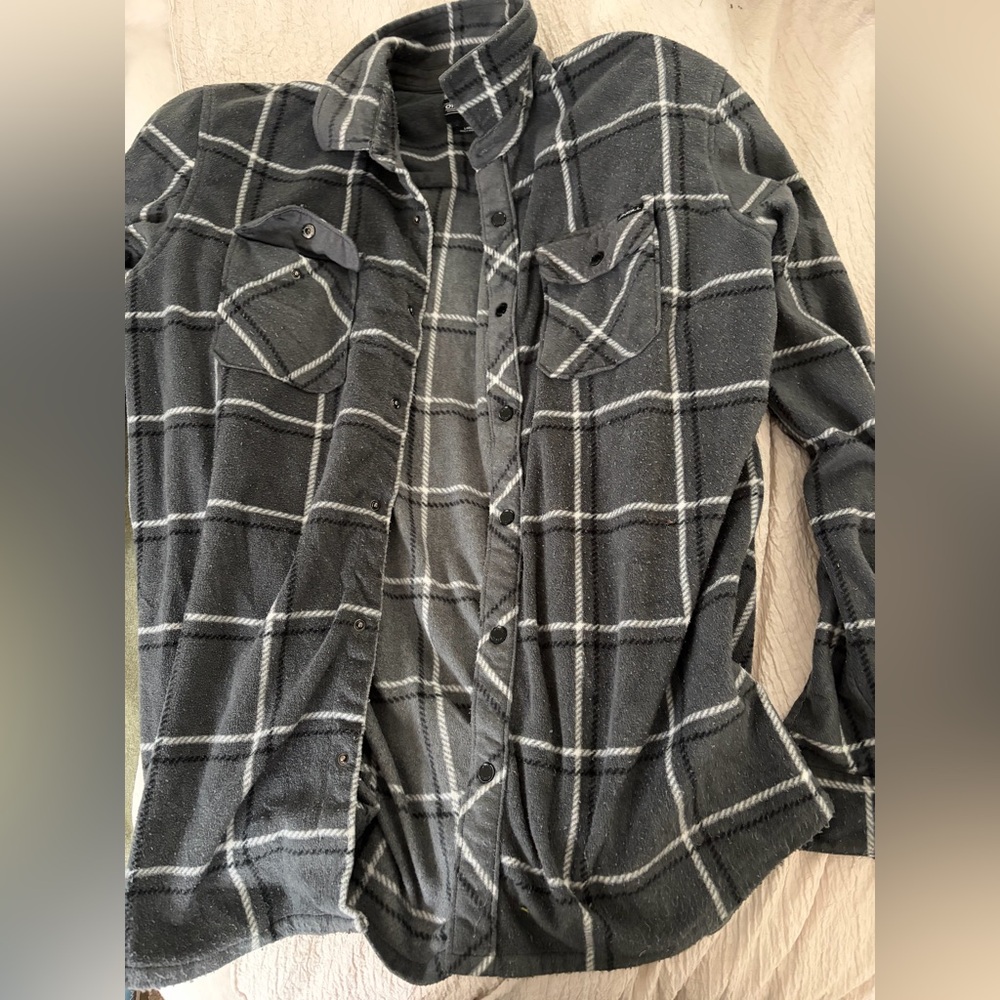 O’Neill Men's Gray Plaid jacket/flannel